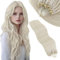 Vivien Blond Microring Extensions Echthaar Blond Pre Bonded Echthaar Extensions Micro Ring Platinblond Remy Menschliches Haar 45cm 50g 50s