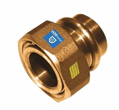 Sanpro Pressfitting Kupfer Verschraubung mit Überwurfmutter, Größe V 12-3/4' (Kupfer Gas Wasser Trinkwasser Heizung Sanitär Fittings Fitting Kupferleitung)