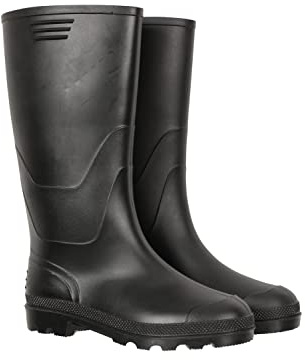 Mountain Warehouse Wade Mens Wellies - Waterproof, Breathable & Quick Wicking Rain Boots with Deep Lugs - Best for Spring Summer, Outdoors, Walking & Rainy weather