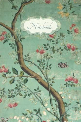 Notebook: Chinoiserie Oriental Floral Asian Composition Notebook - College Ruled Lined 100 Pages - 6 x 9”