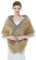 BEAUTELICATE Kunstpelz Schal Stola Damen Bolero Wrap Pelz Brautschal Brautstola Frauen für Hochzeit Braut Festlich (Langes Fell - Braun & Grau)
