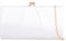 UShopUK Pochette in raso da sposa, ballo di fine anno, matrimonio, sera, festa, borsetta a mano, bianco, medium