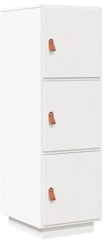 vidaXL Highboard Sideboard Schrank Kommode Anrichte Beistellschrank Mehrzweckschrank Hochschrank Standschrank Weiß 34x40x108,5cm Massivholz Kiefer