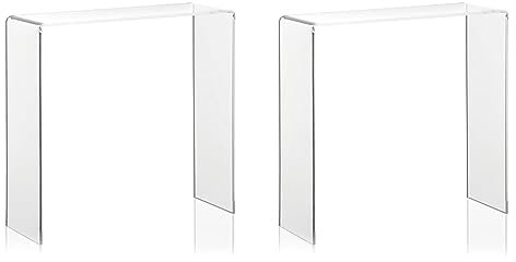 Warenträger als Dekoständer/Schuhdisplay aus original PLEXIGLAS® (20x7x20cm) Präsentationsständer/Verkaufs-Display aus Acrylglas (Packung mit 2)