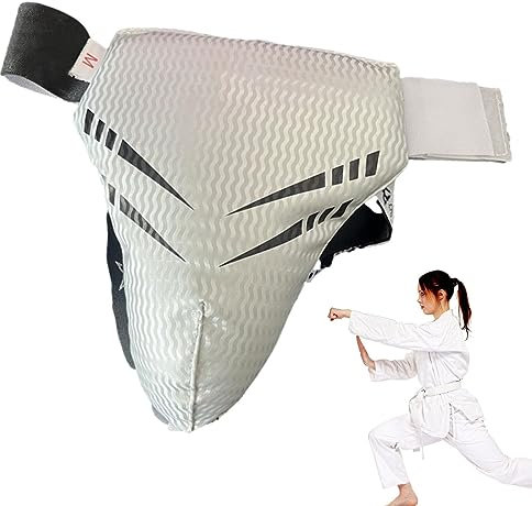 Qihuyi Protecteur d'Boxe - Protecteur d'entrejambe Gard'aine pour Taekwondo,Protecteur d'entrejambe pour Hommes et Femmes, Tasse Boxe et Confortable, équipement Protection