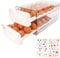 Belle Vous Porta Huevos para Nevera Doble Plástico Transparente - Dispensador Huevos Refrigerador con Tapa - Huevera Nevera, Bandeja o Caja - Capacidad para 36 Huevos