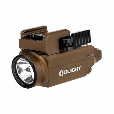 OLIGHT Baldr S BL 800 Lumens Torch Magnetic USB Rechargeable Tactical Flashlight with White LED Combo, Compact Mount Light with 1913 or GL Rail(Desert Tan)