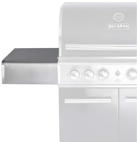 Linke Ablagefläche aus Edelstahl für TOP-LINE Chef Modular Serie: Abklappbar, Maße 54cm x 34 x 14 cm
