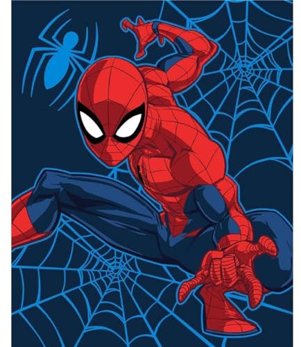 Aymax Spiderman Flauschdecke Schmusedecke Kuscheldecke 130 x 160 cm