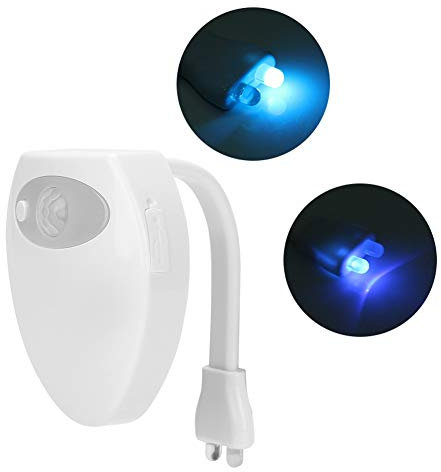 Toilettenlicht, USB-Aufladung, LED-Bewegung, Induktion, Badezimmer-Sensor mit Licht, buntes Nachtlicht für leichteren Zugang zur Toilette, wasserdicht und energiesparend, 16 Farben, geeignet