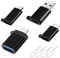 Adattatore USB C (4 pezzi nero), da maschio TC a femmina Micro, da maschio Micro a femmina TC, da USB3.0 a TC, da TC a USB3.0, con cordino, compatibile con MacBook Pro, smartphone, tablet, computer