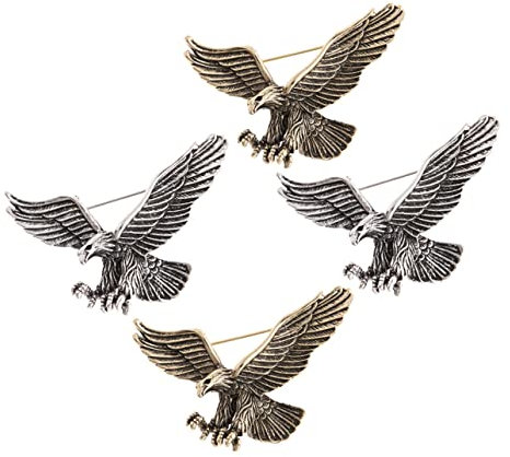 TOGEVAL 4 Stück Vintage Tierbrosche Kleidung Brosche Animal Reverse Pin Für Anzug Schal Hut