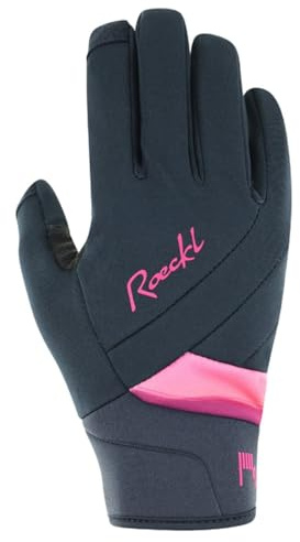 Roeckl Waldau 2 Damen Winter Fahrrad Handschuhe lang schwarz/pink 2027: Größe: 6