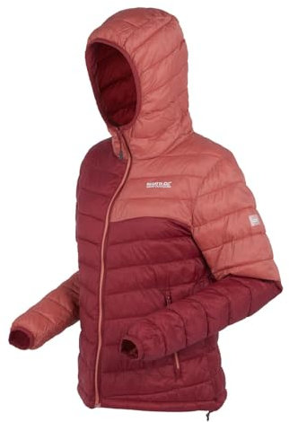 Regatta Hillpack III Damen-Kapuzenjacke, gepolstert, Rumba-Rot/Mineralrot, Größe 20