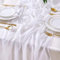 BrillShine Weiß Tischläufer 70x300 cm Chiffon Dünner Transparent Tischläufer Tischband, Edle Tischläufer Tischdeko für Hochzeiten Outdoor Geburtstag Party Küchendekor
