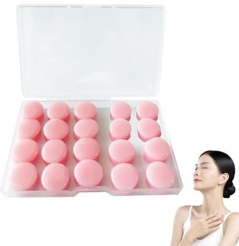 Eastrise Ear Plugs for Sleeping,Moldable Noise Cancelling Silicone Earplugs for Swimming, Snoring, Sleep and Studying(10 Pairs/20 Pieces/Pink)