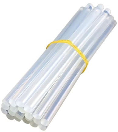 BâTons De Colle Chaude Lot de 20 bâtons de colle thermofusible blanche de 7 mm de diamètre, longueur 150 mm, outils de réparation DIY Pour Bricolage Ou ScelléS