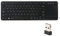 ciciglow Teclado Inalámbrico 2.4G, Teclado Ultradelgado con Panel Táctil, Mini Receptor USB, Compatible con Función de Suspensión Automática, para Android Smart TV, Computadora,
