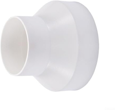 Lecreatekit Duct Fan Adapter, Plastic Pipe Fan Conversion Joint Range Hood Exhaust Reducer for RING 125Mm To 110Mm White For Various Applications