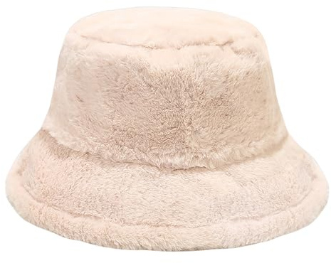 JJDreams Winter Huts Warme Anglerhut Weiche Kunstpelz Flauschige Fischerhut Flauschige Bucket Hat für Damen und Herren