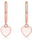 Glintara Creolen Silber Ohrringe mit Anhänger, 925 Sterling Silber Ohrringe Hängend mit Herz, Klassisch Kreolen Herz Ohrhänger, Hypoallergen Hängeohrringe Ohrschmuck Geschenke für Damen Mädchen