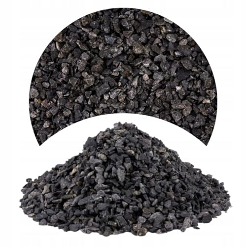 TD STONES Aquarium Kies Schwarz 3-5mm (8kg) Bodengrund für Süßwasser & Meerwasser Aquarienkies Natur Zierkies, Mineralisches Substrat Dekosteine für Aquarium Pflanzen Echt & Garnelen Zubehör