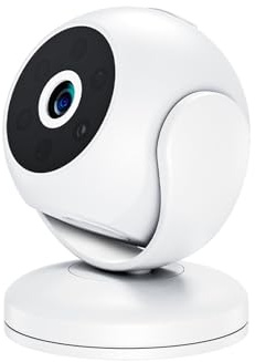 Camnoon 1080P Smart WiFi Kamera, Kabellose Sicherheitskamera, 170° Weitwinkelobjektiv Magnetische Installation, Eingebauter 950 mAh Akku, 5 Stunden Arbeitszeit, Nachtsicht Bewegungserkennung