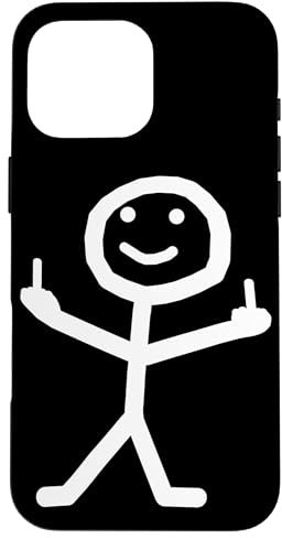 Stickman Mittelfinger Lustige Silhouette Nasty Joke Party Hülle für iPhone 16 Pro Max