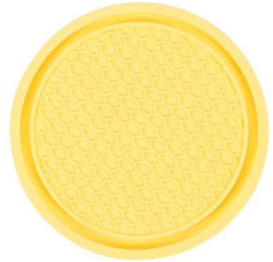 sourcing map Sous-verres universels en PVC antidérapant pour porte-gobelet de voiture, accessoires d'intérieur de voiture, jaune