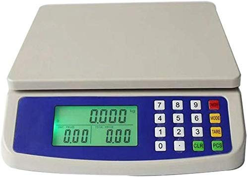 CEHJZQRPL Básculas electrónicas Básculas informáticas de Precios electrónicas de Alta precisión Básculas Digitales de Cocina de Acero Inoxidable con Pantalla LCD retroiluminada for Tiendas minoristas