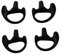 OSALADI 2 Pairs Earmold Earpiece for Headset Mould to Ears Ear Buds Acoustic Tube Comfortable Silicone Radio Ear Molds