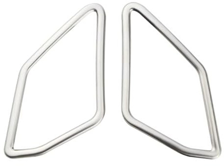 Car Accessori Interni Per per T-Roc 2018-2023 2 pezzi finestrino anteriore audio per auto un altoparlante a colonna cerchio copertura adesivi trim Accessorio Interno(Stainless steel)