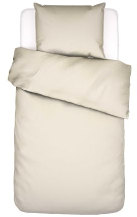 ESSENZA Bettwäsche Minte Oyster, 135x200 cm + 1x 80x80 cm - 100% Baumwollsatin 300TC - Uni
