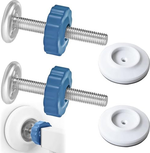 Stair Gate Fittings, 4 Pack Extension for Baby Gate with Round Safety Door Protector, Stair Gate Screws Spares M10 (80mm) with No Drill Installation