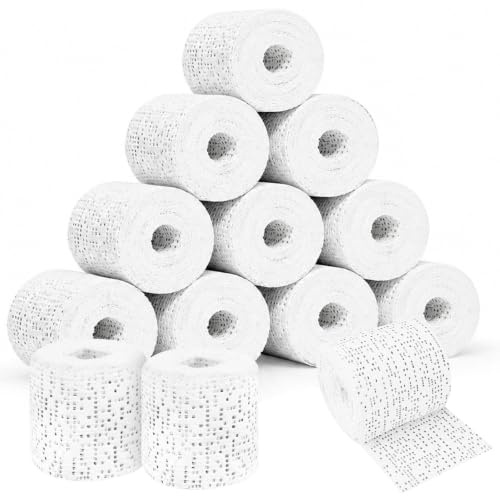 SPOKKI 13 Rollen Gipsbinden Babybauch Set 5 x 270cm Gips Abdruck Binden Gipsbinden zum Basteln Schwanger Geschenk Gips Binden Gibsbindenden zum Basteln, Modellbau Maske DIY Handwerk Schnelltrocknend