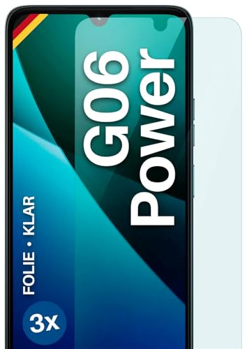 moex für Motorola Moto G06 Power Schutzfolie Displayschutz Folie Ultra-klar HD 0,2 mm kompatibel mit jeder Hülle, Anbringen ohne Blasen, Handyfolie Extra Kratzfest, FlexProtect 3 Stück