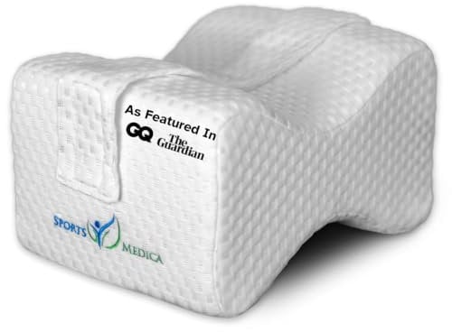 Von Medizinern entwickeltes Kniekissen - Orthopädischer Memory-Foam-Keil für Seitenschläfer, Ischias, Schmerzen im unteren Rückenbereich- Beinkissen für Seitenschläfer - inklusive ärztliches Handbuchs