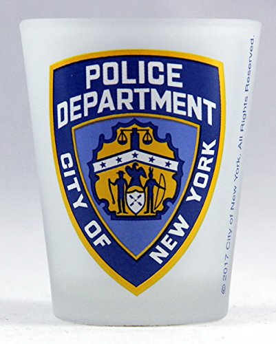 NYPD New York City Police Department Schnapsglas, Milchglas