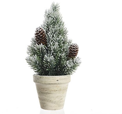 Kaemingk Kunstbaum Tannenbäumchen verschneit Weihnachten H ca. 30 cm