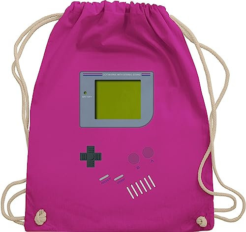 Shirtracer Turnbeutel Rucksack - Karneval & Fasching - Taschen - Gameboy | Nerds I 90s I 90iger I Fastnacht I Fasnacht I Fasnet - Unisize - Fuchsia - retro outfit karnevalsbeutel faschings 90 beutel