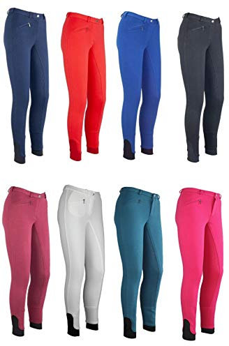 RL24 - Kinder-Reithose Flex Basicline | Reiterhose für Mädchen & Jungen | Silikon-Vollbesatzreithose | hautfreundlich, atmungsaktiv & elastisch | Reitleggings in Dunkelblau in Größe 134