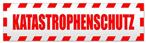 Kiwistar Magnetschild Katastrophenschutz gestreift - 30cm Rot - magnetisch für Auto PKW Kfz - wiederverwendbares Hinweisschild aus Magnetfolie - für Fahrzeug, Truck