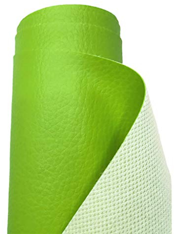 A-Express Premium Gekörnt Wasserdicht Kunstleder Gekörnt Lederimitat Texturiert Lederstoff Meterware - 200cm x 140cm (Grün)