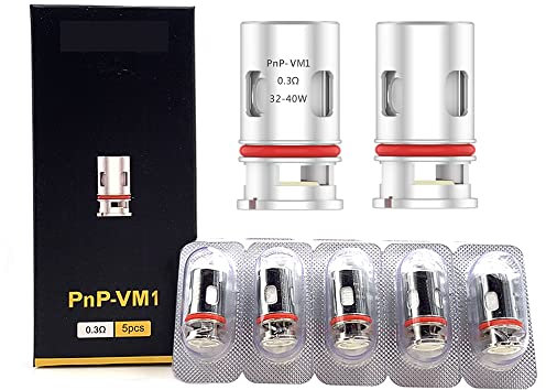 Voopoo PnP Coil,para Voopoo Vinci Kit/Vinci X Kit, Resistencias Sin Nicotina y Tabaco(PnP-VM1 0.3ohm)