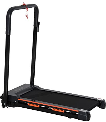 HOMCOM Cinta de Correr Plegable Cinta de Andar 1-6 km/h con Botón de Emergencia Pantalla LCD Control Remoto Potencia de Motor 500W Ahorra Espacio 105x56x108,5 cm Negro