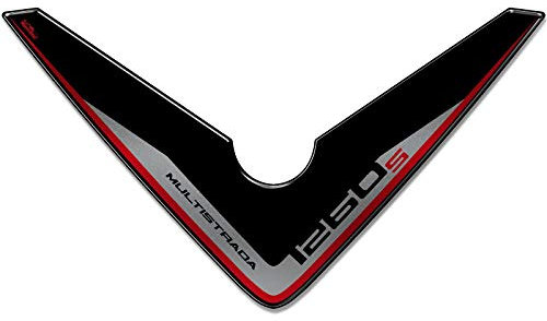 Resin Bike Aufkleber für Motorrad Kompatibel mit Ducati Multistrada 1260 S Grand Tour 2018-2020 Sandstone Grau. Windschildschutz vor Stößen und Kratzern. 3D-Harzklebstoff - Stickers - Made in Italy