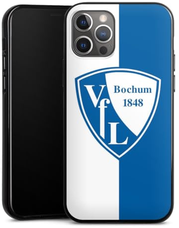 Silikon Hülle kompatibel mit Apple iPhone 12 Pro Case schwarz Handyhülle VFL Bochum Offizielles Lizenzprodukt Logo
