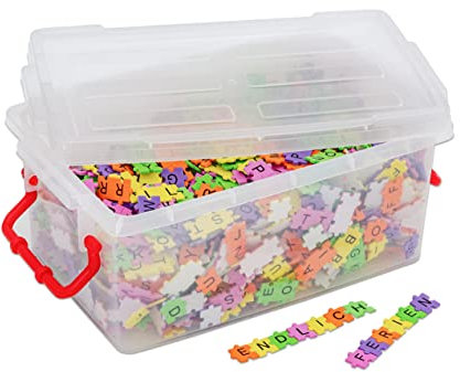 Playbox - Puzzle-Moosgummi-Buchstaben, 2000 Stück - Puzzleteile Bastelmaterial