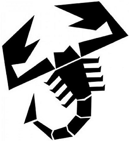 Galuisi Adesivo Sticker Scorpione Rally Racing (Nero Opaco, Small 10 * 9,1 cm)