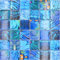Mosaikfliese Glasmosaik Bird blau türkis Fliesenspiegel Küche MOS78-W78